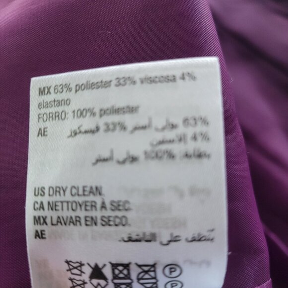 Bar III Women's Plum Compression Faux Double-Breasted Blazer (Size: 2X) - Picture 14 of 16